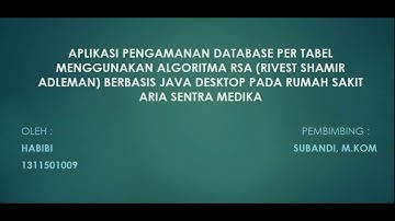 Tugas Akhir | Habibi (1311501009) | Fakultas Teknologi Informasi | Teknik Informatika