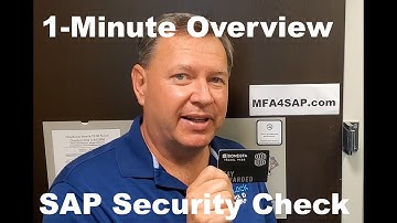 SAP Security Check on the Function Level with MFA - 1 Minute Overview