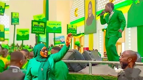 Rayvanny amchezesha Rais Samia kwa Wimbo maalumu kwenye Mkutano wa CCM leo Dodoma