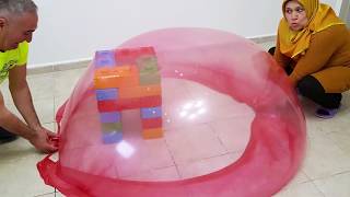 Ayşe&#39;s Giant Slime Buble &amp; Kerem With Ayşe Huge Slime Buble Entertainment Funny Video &amp;3,