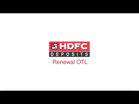 Deposit Renewal through HDFC Key Partner Portal