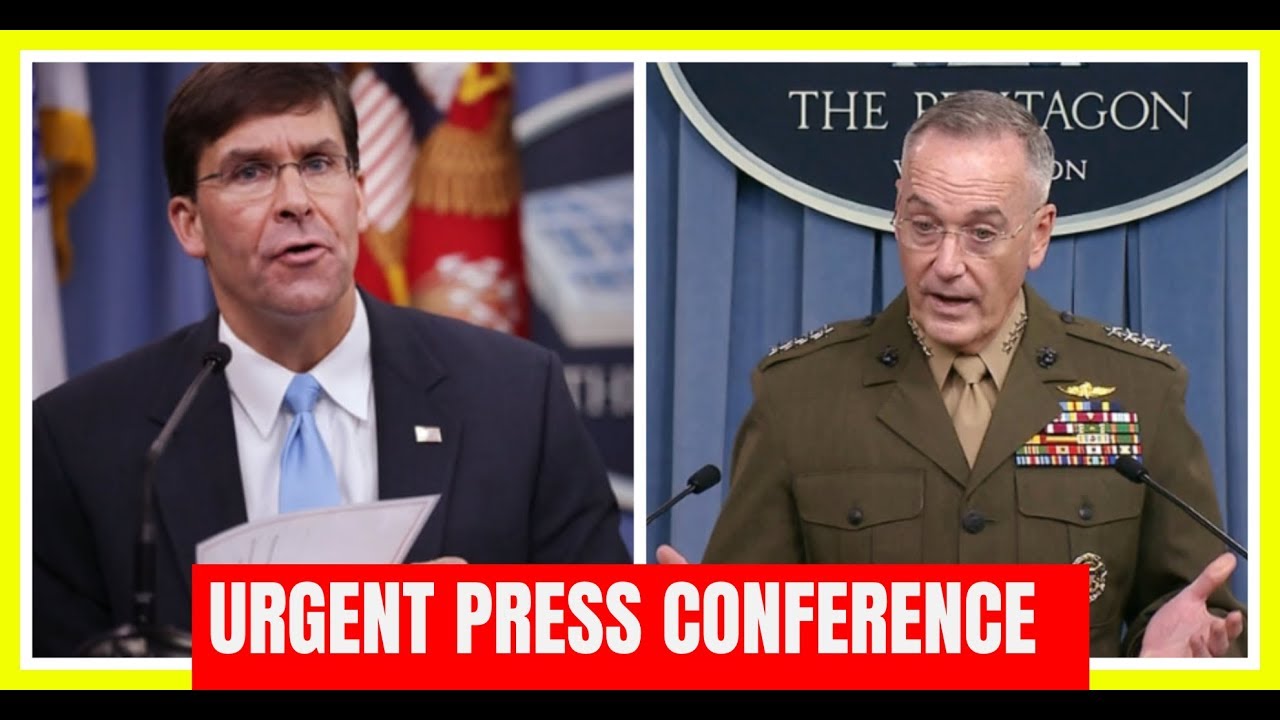Defense Secretary Esper and Dunford URGENT Press Conference from the Pentagon trump amazonia