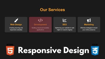 How To Make Our Services Section Using HTML And CSS | Our Services Page Design