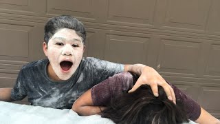 The Flour Challenge W My Sister Hilarious