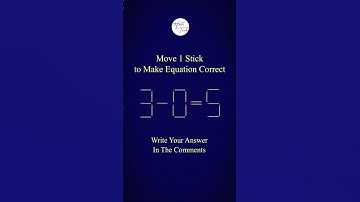 Fix the equation in just 1 move 👍 | Matchstick Challenge ✔️ #hacktrick #matchstick #puzzles #shorts