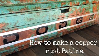 How to get Make a copper and rust patina