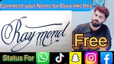 Raymond Name Signature Calligraphy Status | How to Cursive write with cut Marker #raymond @raymond