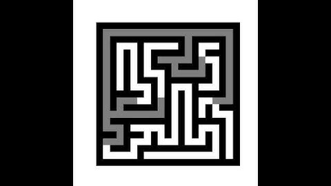 Hunt and Kill Maze Solved with A* (A-Star) Manhattan Algorithm