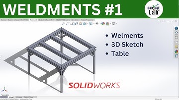 Weldments Feature | 3D Sketch | Table exercise | SolidWorks for Beginners