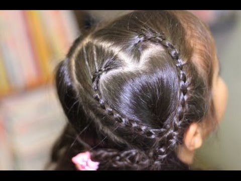 福岡平尾の美容室 結婚式子供の髪型7 ハート編み込み2 Arrange Weave Youtube
