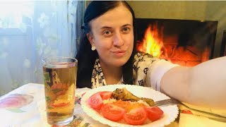 МУКБАНГ РИС С КУРОЧКОЙ/ОВОЩИ/ПОМИДОРКИ #asmr #breakfast #mukbang #обжор #курочка #eating