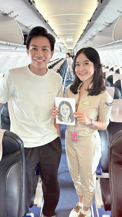 Draw a flight attendant on a plane. It took less than 2 hours to finish 😳 #JuniorDrawing #PencilS...