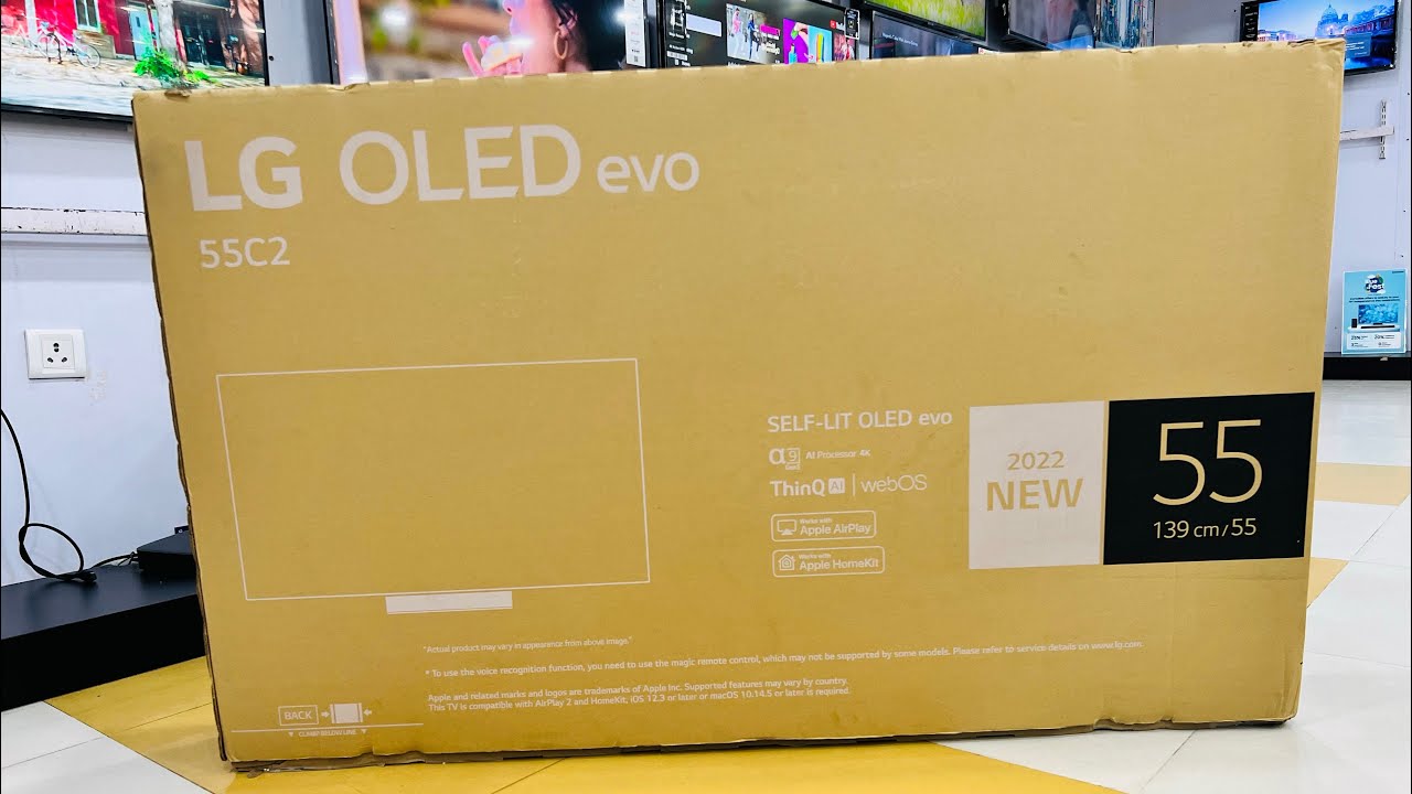 LG OLED 55C2 Unboxing || 4K OLED TV || WebOS || Dolby Vision || 2022 Model  - YouTube