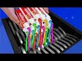 Experiment: Shredding Rainbow Toothpaste