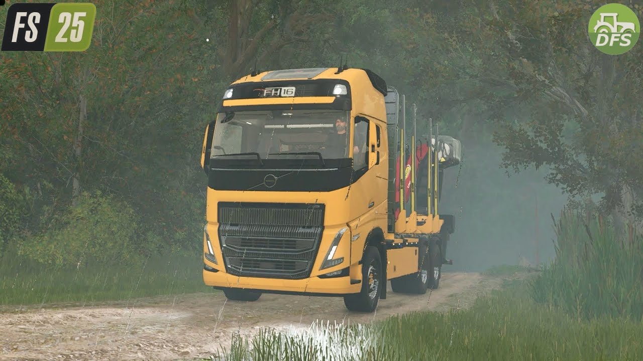 Using the Volvo FH16 RUL-HKR to transport logs GAMEPLAY Farming Simulator 25 No Commentary 
