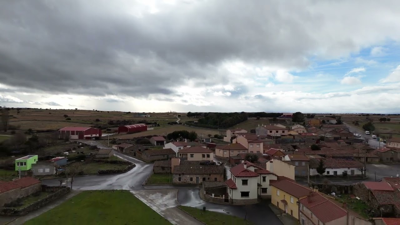 Mediana de Voltoya (Ávila) a vista de pájaro el 10-02-2026