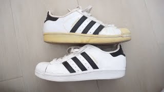 How remove yellow stain from Adidas - YouTube