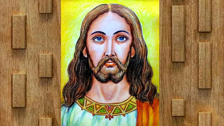 How To Draw Jesus Christ Face Step  By Step/God Jesus Drawing With Oil Pastels