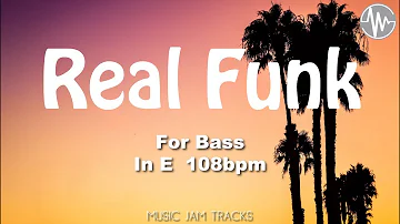 Real Funk Jam For【Bass】E Major 108BPM | No Bass Backing Track.