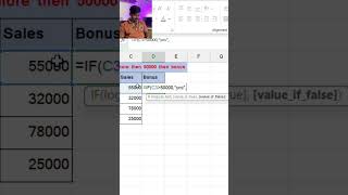 Excel IF Formula Made Easy 🔥#Excel #ExcelTips #IFFunction #shorts