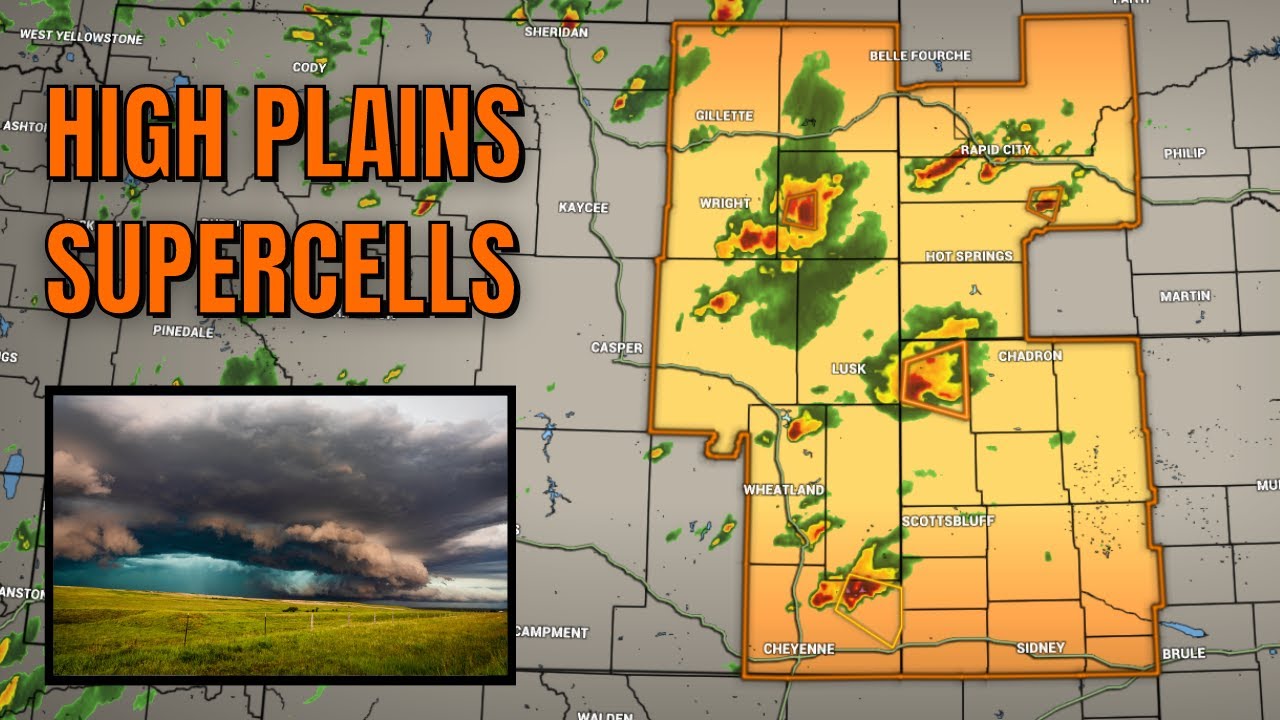 SUPERCELLS developing across the High Plains - YouTube