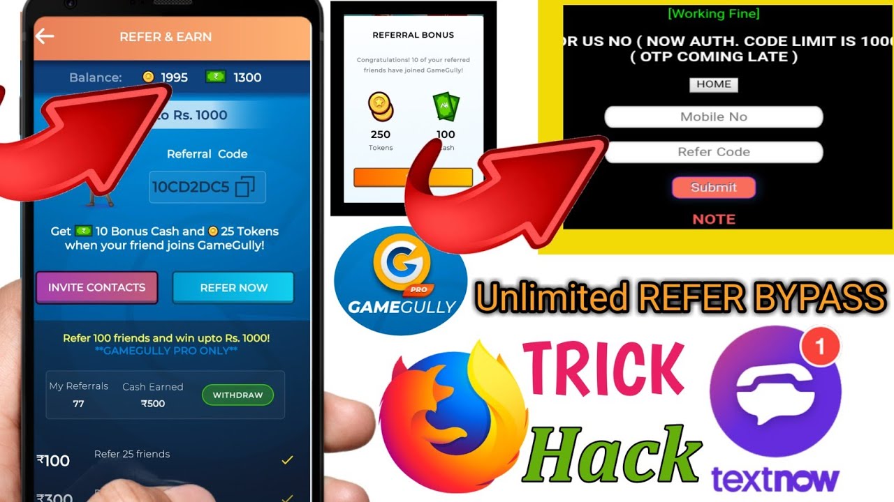 mpl ka baap, gamegully app unlimited trick | online Refer Script, game gully refer bypass trick