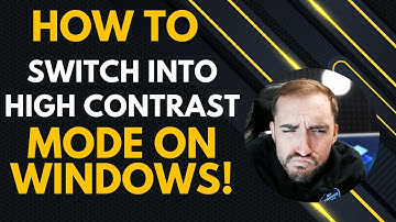 How to Switch into High Contrast on Windows 10 or 11!