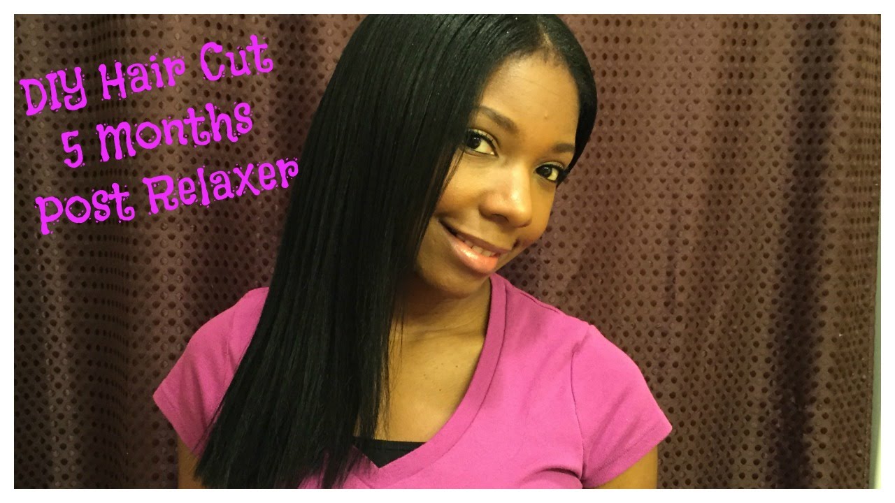 DIY Hair Cut 5 Months Post Relaxer YouTube