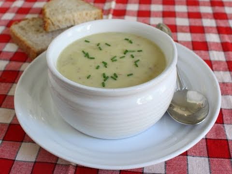 Cream of Green Garlic & Potato Soup Recipe - Cream of Potato Soup with Garlic