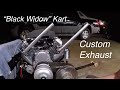 V Twin Go Kart Custom Header, Intake Mods, "Black Widow" Paint