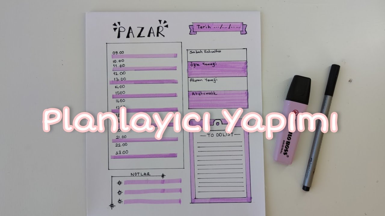 Planlayıcı Yapıyoruz. BU SEFER GÜNÜNÜ PLANLAYABİLCEKSİN