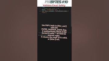 Validate Email Safely in PHP | PHP Bytes #10 #php  #coding