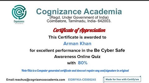 Cyber Security Quiz With Free Certificate l Free Cyber Security Course 2023 l Cyber Security 2023