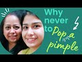 Why to never⚠️ pop a pimple😯| The dangerous area of the face #mom #momdaughter