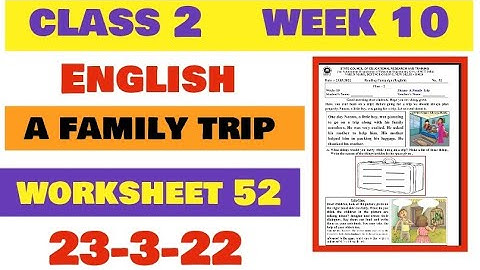 Class 2 English Week 10 worksheet 52 English week 10 answer class 2 Reading Campaignweek  10