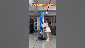 "Tri-Fold LED Poster: Portable Power, Double-Sided Impact  #ledinnovation #nextgendisplay