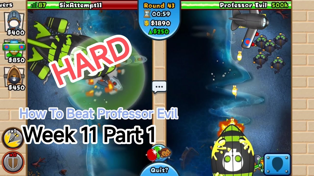 HOW To Beat The New Professor Evil Battle Challenge In Bloons TD