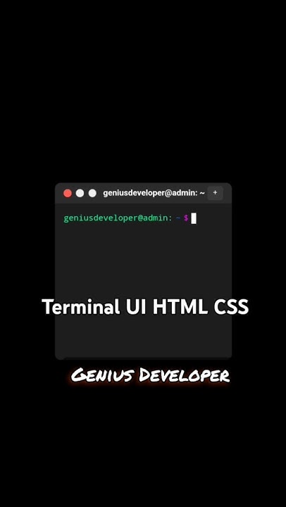 😍Terminal UI in html css #shorts #youtubeshorts #coding #html #css #ui ...