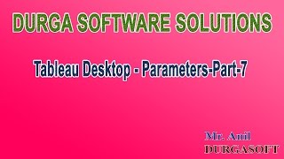 Tableau Desktop Parameters Part 7