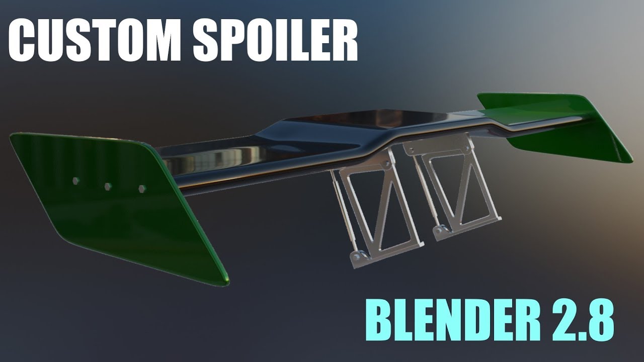 Apply This Custom Spoiler To Any Sports Car 3D Model In Blender 2.8