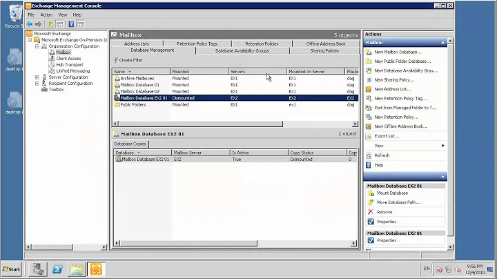 How to Backup and Restore an Exchange 2010 Mailbox Database