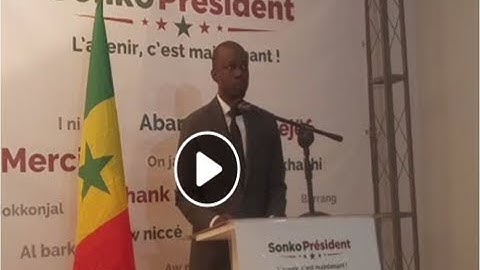 Déclaration De Presse De Ousmane Sonko... Leader De Pastef..