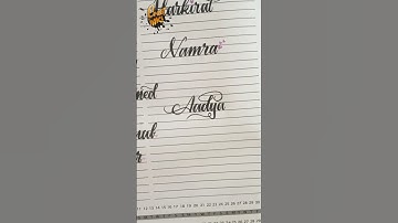 Lettering - Aadya Requested Names in calligraphy #lettering #shorts #shortsfeed #creat_inki #art