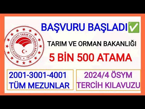 DUYURU GELDİ🌟 ÖSYM ÜZERİNDEN BAŞVURULAR BAŞLADI ✅ TARIM VE ORMAN BAKANLIĞI 5.500 MEMUR ALIMI BAŞVURU