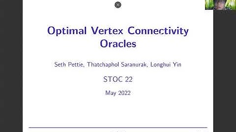 STOC 2022 - Optimal Vertex Connectivity Oracles