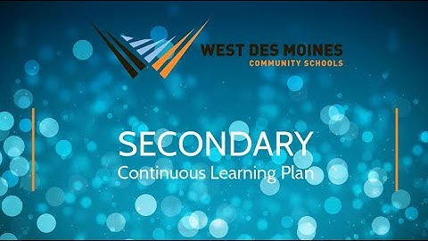 WDMCS Secondary Continuous Learning Plan