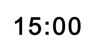 Arial 15 Minute Countdown On White Background - FREE DOWNLOAD