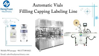 Automatic Vaccine Vials Fillling Plugging Capping Labeling Line with Laminar Flow Cover