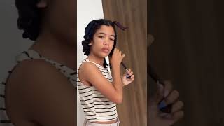 Luana Ensinando Como Faz Cachos Com Meia No Cabelo