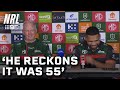 Wayne laughs off Latrell Mitchell's heroic field goal: NRL Presser | NRL on Nine